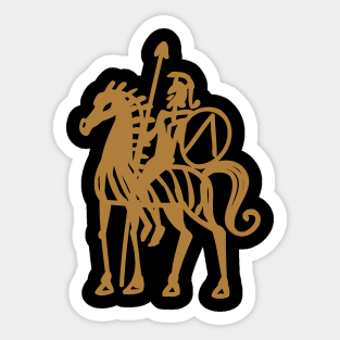 Athenian warrior on horseback Sticker